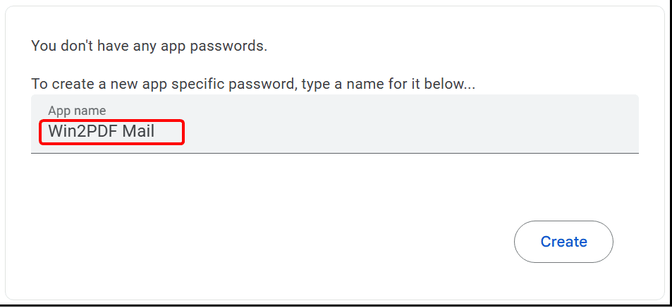 Configure Gmail App Password